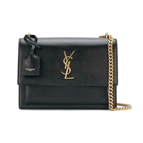 Yves Saint Laurent Gold Tone Chain Borsa Sunset Medium 